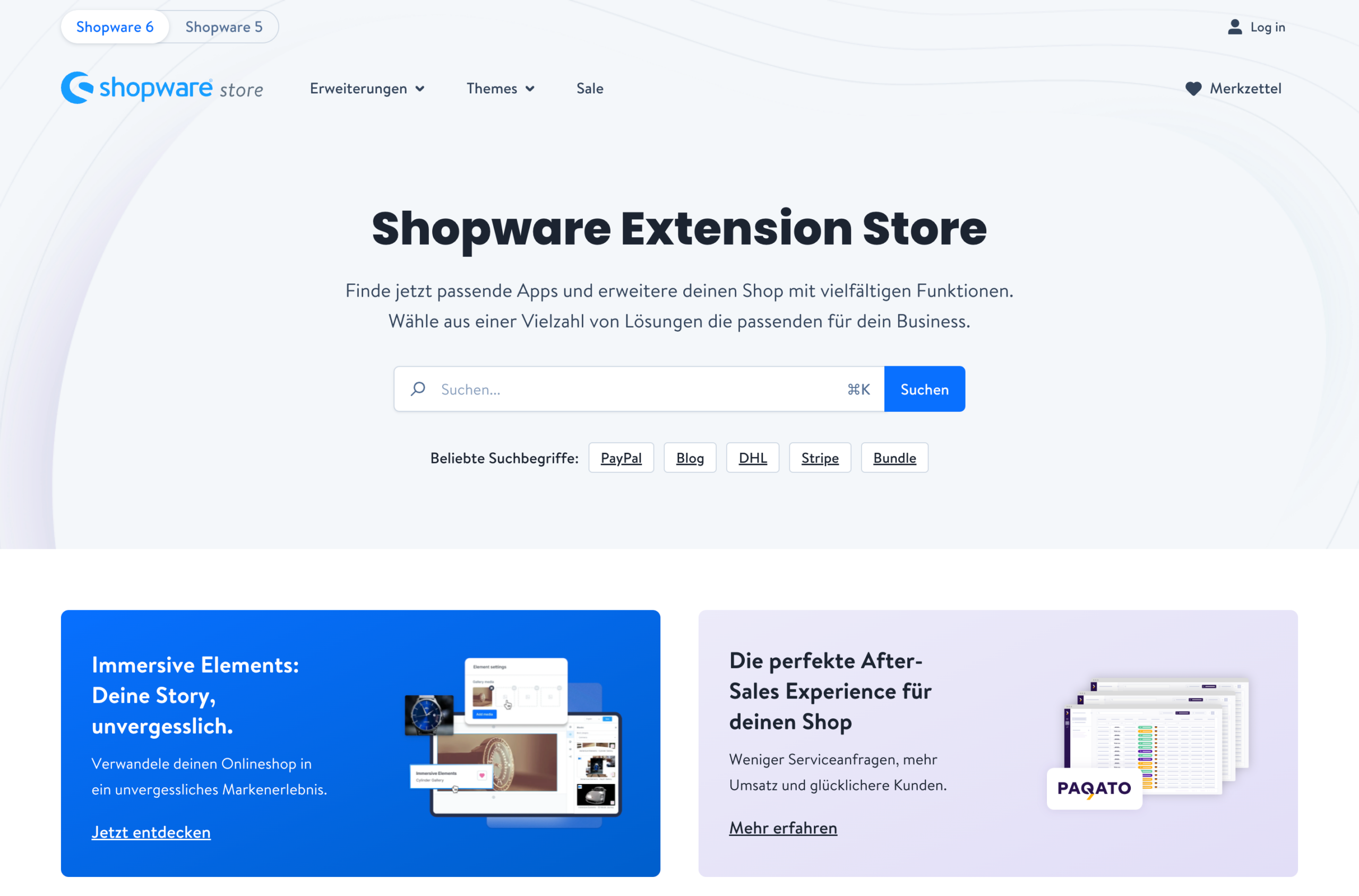 Entdecken Sie den neuen Shopware Store!